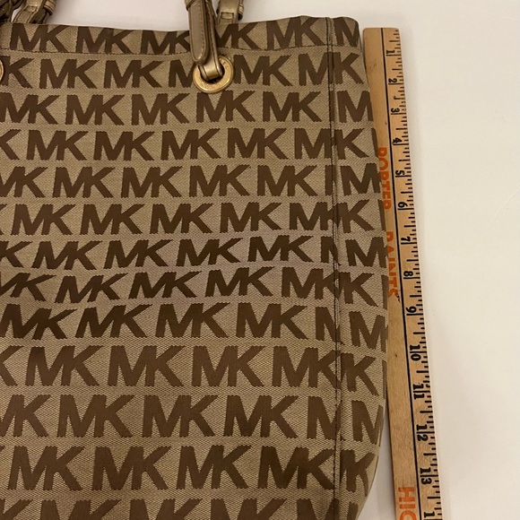 Michael Kors Tan Monogram Tote - Picture 13 of 14